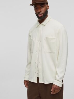 Mode of One Men's Long-Sleeve Knit Snap-Front Shirt, SIZE XXL NWT
